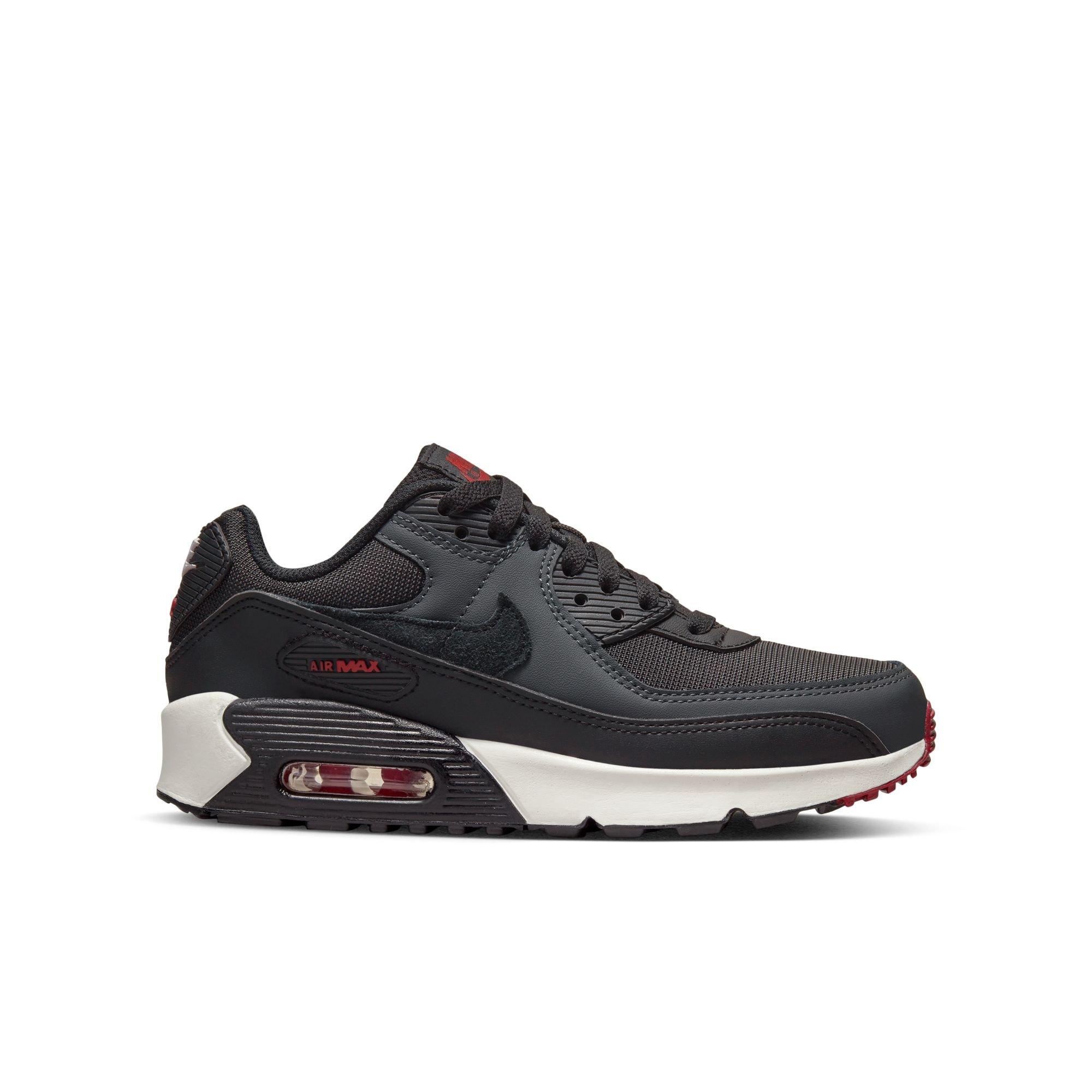 Nike air max 90 leather shop black/white/violet grade school kids' shoe